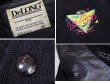 画像2: 〜80’ｓ USA製【DeLONG】デロング【ビンテージ】The Be-Bop Cafe【メルトンｘレザー】【黒】【襟付きスタジャン】【US42】  (2)