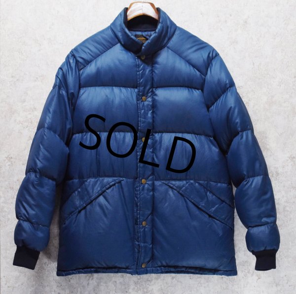 画像1: 80s~【ビンテージ】【Eddie Bauer】【エディーバウアー】【青】リップストップ【ダウンジャケット】【サイズＸＬ程度】  (1)