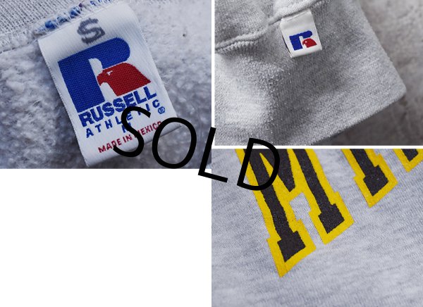 画像2:  90's~【メキシコ製】【RUSSELL】ラッセル 【ビンテージ】【グレー】MT.CARMEL【カルメル山】前Vスウェット【サイズM】  (2)