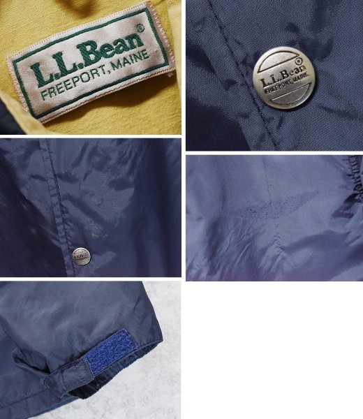 画像2: 80's~ ビンテージ【L.L.Bean】LLビーン【紺】【コーチジャケット】【ジャケット】ナイロンジャケット【サイズM程度】  (2)
