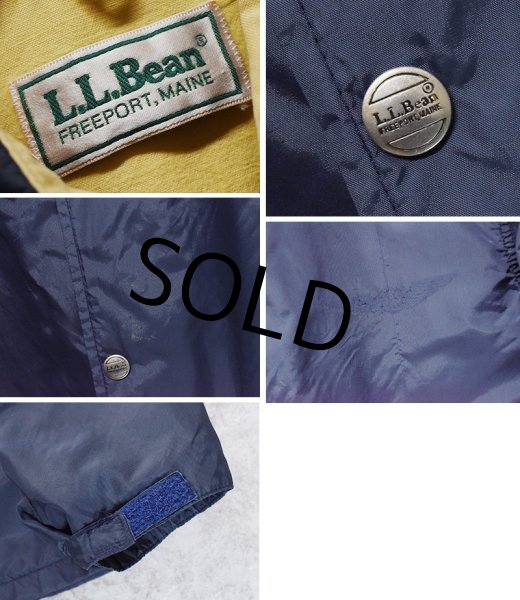 画像2: 80's~ ビンテージ【L.L.Bean】LLビーン【紺】【コーチジャケット】【ジャケット】ナイロンジャケット【サイズM程度】  (2)