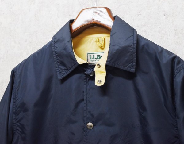 画像3: 80's~ ビンテージ【L.L.Bean】LLビーン【紺】【コーチジャケット】【ジャケット】ナイロンジャケット【サイズM程度】  (3)