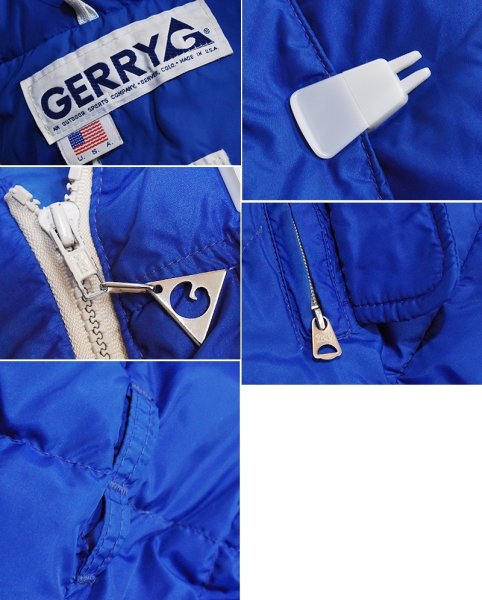 画像2: 80's【USA製】【ビンテージ】【GERRY】【ジェリー】青【スロープコート】【ダウンジャケット】【W-L程度】レディース古着  (2)