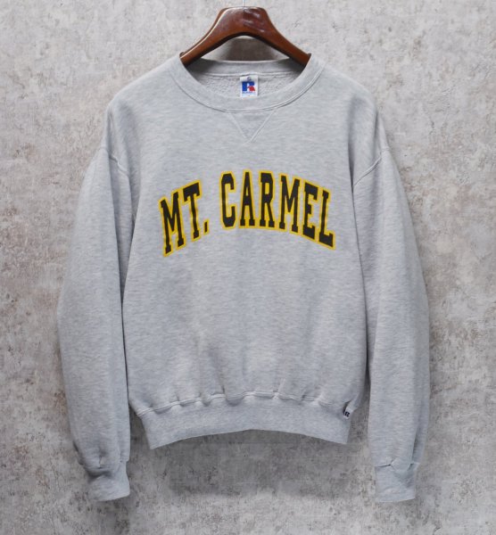 画像1:  90's~【メキシコ製】【RUSSELL】ラッセル 【ビンテージ】【グレー】MT.CARMEL【カルメル山】前Vスウェット【サイズM】  (1)