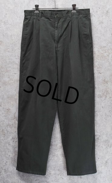 画像4: 【ビンテージ】【BOSTON BAY】ボストンベイ【オリーブグリーン】2タック 【コットンパンツ】【34ｘ30】  (4)
