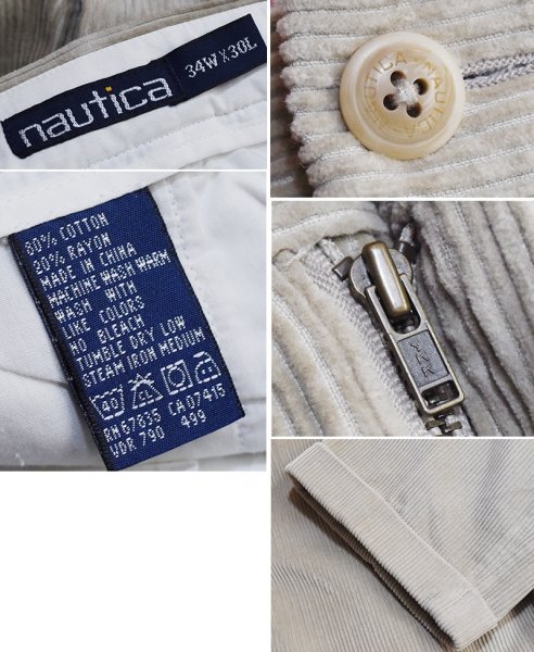 画像2: ビンテージ【ノーティカ】NAUTICA【ライトブラウン】【ベージュ】【コーデュロイパンツ】【34×30】  (2)