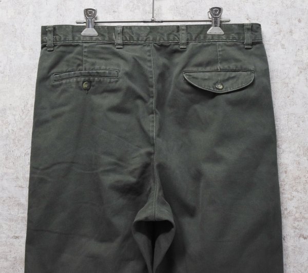 画像3: 【ビンテージ】【BOSTON BAY】ボストンベイ【オリーブグリーン】2タック 【コットンパンツ】【34ｘ30】  (3)