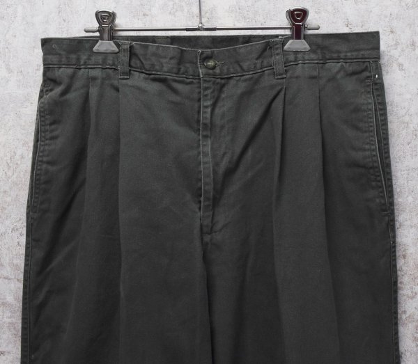 画像1: 【ビンテージ】【BOSTON BAY】ボストンベイ【オリーブグリーン】2タック 【コットンパンツ】【34ｘ30】  (1)