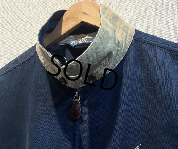 画像4: 【ラルフローレン】【POLO RALPH LAUREN】ビンテージ【紺】【コットン】ジップアップブルゾン【スウィングトップ】【サイズＬ】  (4)