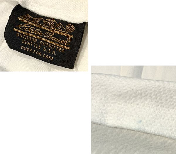 画像2: 〜90'ｓ【エディーバウアー】Eddie Bauer【白】無地【タートルネックロンT】【サイズL程度】  (2)