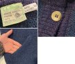 画像2: 80's~【アイルランド製】 ビンテージ【L.L.Bean】LLビーン【青×紫】【カーディガン】レディース【サイズW-M】  (2)