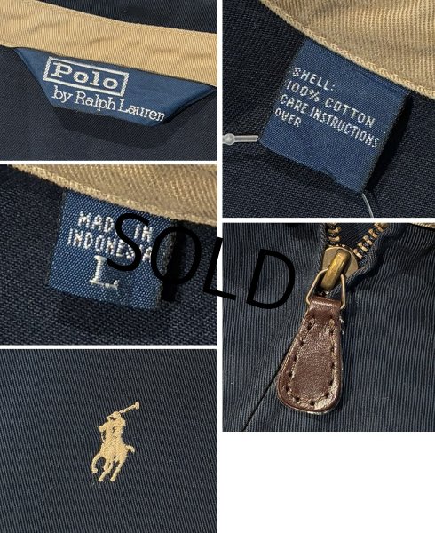 画像2: 【ラルフローレン】【POLO RALPH LAUREN】ビンテージ【紺】【コットン】ジップアップブルゾン【スウィングトップ】【サイズＬ】  (2)