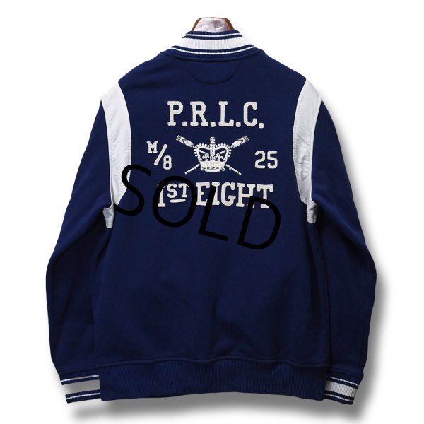 画像1: ビンテージ【ラルフローレン】【POLO RALPH LAUREN】【青×白】【ブルゾン】【スウェットスタジャン】【サイズXL】  (1)