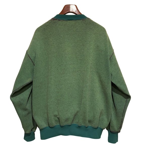 画像3: 90's【USA製】【ビンテージ】【duofold】デュオフォールド【緑ｘ紫】まだら模様【スウェット】【サイズＸＬ】  (3)