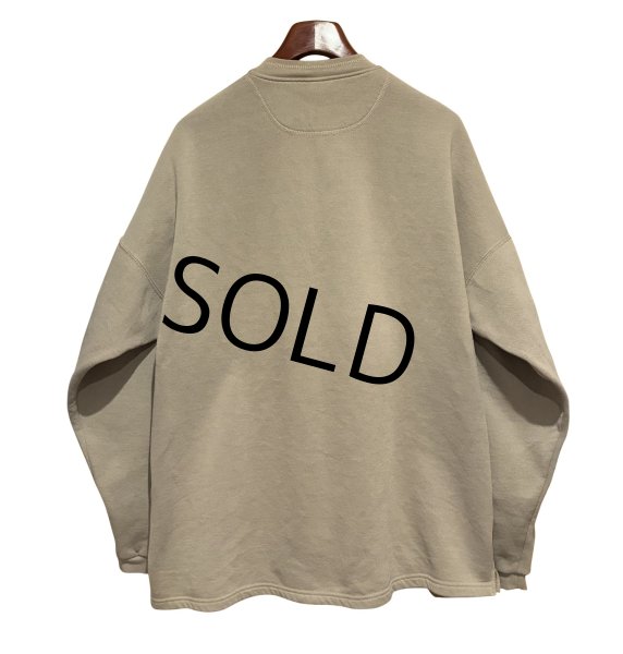 画像3: 90's【USA製】【RUSSELL】ラッセル 【ビンテージ】ベージュ 【無地】【ヘンリーネックネックスウェット】【サイズXXL】  (3)