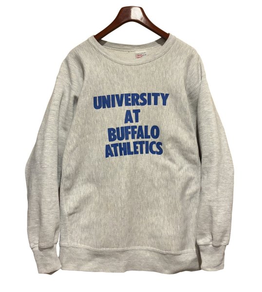 画像1: 90's【USA製】【ビンテージ】【CROSS GRAIN】【UNIVERSITY AT BUFFALO ATHLETIC】カレッジロゴ【グレー】【スウェット】【サイズXXL】  (1)