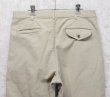 画像4: ~90's【USA製】【ビンテージ】【L.L.Bean】【エルエルビーン】【裏地赤チェック】【コットンパンツ】2タック【カーキ】【34×34】  (4)