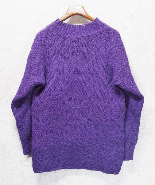画像3: デッドストック【USA製】【ビンテージ】【Hunt Club】ハントクラブ【紫】【ハイネック】【コットンセーター】【サイズM】  (3)