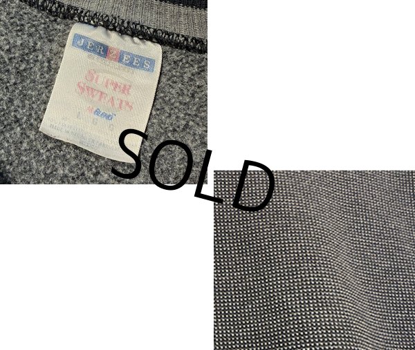 画像2: 90's【JERZEES】ジャージーズ【ビンテージ】【グレーｘ黒】マイクロチェック スウェット【サイズL】  (2)