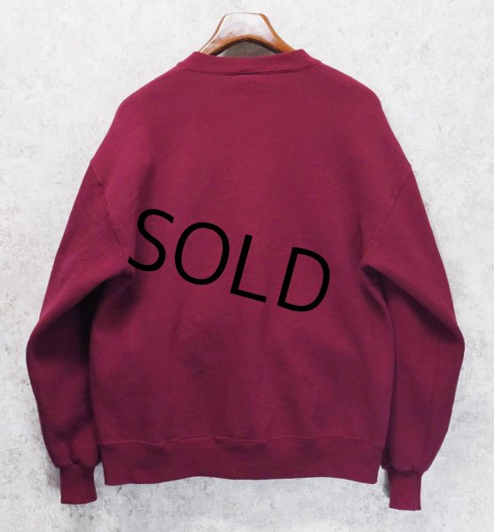 画像3: 90's【USA製】【RUSSELL】ラッセル 【ビンテージ】【紫】 前V【無地】【クルーネックスウェット】【サイズL】  (3)