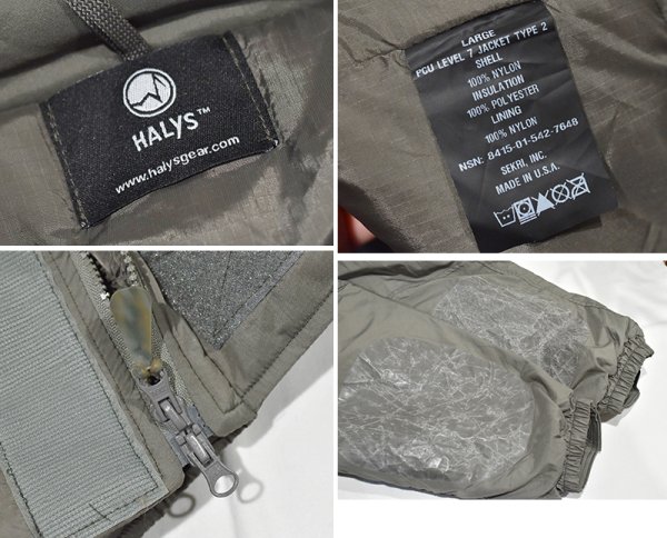 画像2: ほぼ未使用!!【HALYS】【米軍実物】【PCU】TYPE2【レベル７】プリマロフト【モンスターパーカー】【サイズL】  (2)