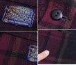 画像2: 60's【ビンテージ】【Pendleton】【ペンドルトン】【エンジ×黒ｘ緑チェック】【ウールジャケット】サイズＸＬ  (2)