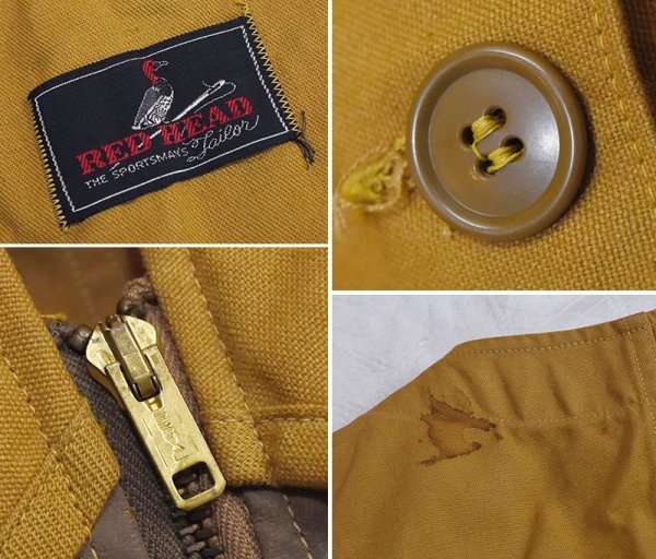 画像2: 60's【ビンテージ】【red head】レッドヘッド【ブラウン】【ハンティングベスト】L程度  (2)