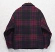 画像3: 60's【ビンテージ】【Pendleton】【ペンドルトン】【エンジ×黒ｘ緑チェック】【ウールジャケット】サイズＸＬ  (3)