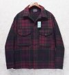 画像1: 60's【ビンテージ】【Pendleton】【ペンドルトン】【エンジ×黒ｘ緑チェック】【ウールジャケット】サイズＸＬ  (1)