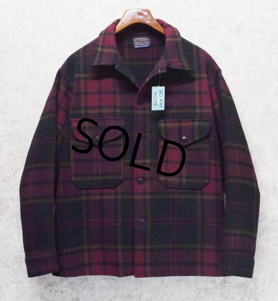 画像1: 60's【ビンテージ】【Pendleton】【ペンドルトン】【エンジ×黒ｘ緑チェック】【ウールジャケット】サイズＸＬ  (1)