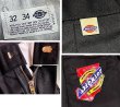 画像2: デッドストック 80's【USA製】ビンテージ【ディッキーズ】【Dickies】【黒】【ワークパンツ】【32ｘ34】  (2)