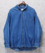 画像1: 90's~【ビンテージ】【エディーバウアー】Eddie Bauer【デニム】【ボタンダウンシャツ】【サイズＭ】  (1)