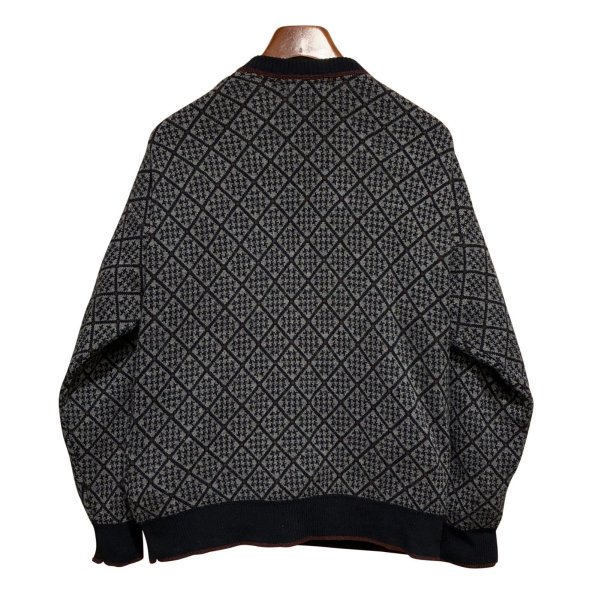 画像3: 【メキシコ製】【ビンテージ】【JANTZEN】ジャンセン【グレー系】ハウンドトゥース【アクリル】【カーディガン】【サイズM】  (3)