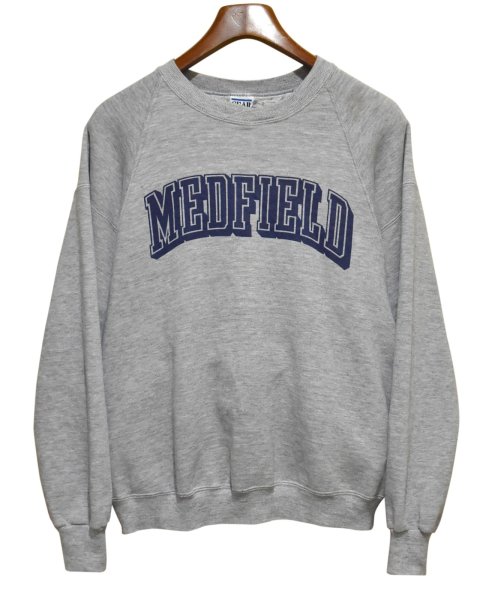 画像1: 90's【USA製】ビンテージ【GEAR for sports】ギアフォースポーツ【グレー】【MEDFIELD】メドフィールド【プリント】カレッジ【スウェット】【サイズL】  (1)