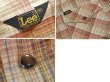 画像2: 【USA製】 ビンテージ 【Lee】リー【オレンジ系】チェック柄【スナップボタン】【ウエスタンシャツ】コットンシャツ【サイズM】   (2)