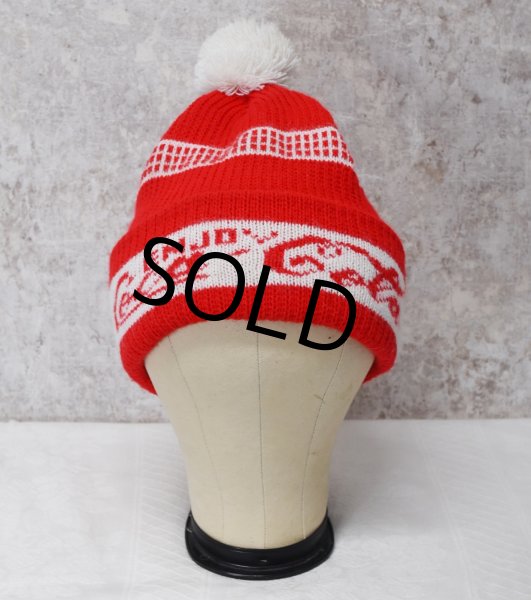 画像1: USA製【ビンテージ】【コカ・コーラ】【Enjoy Coca-Cola】【赤×白】 【ニットキャップ】ポンポン付き 【ニット帽】   (1)