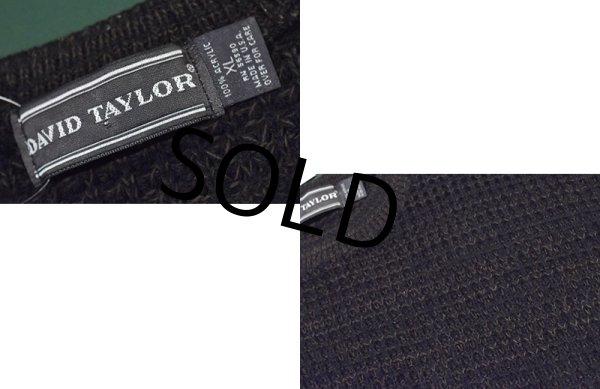 画像2: 程度良好!! 90's【USA製】【DAVID TAYLOR】デビットテイラー【黒】【アクリルセーター】 アクリルニット【サイズXL】  (2)