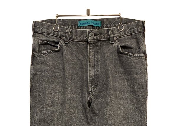 画像4: 90’s【USA製】【ビンテージ】【Lee】【リー】GLOBAL IMAGE【先染めブラック】【デニムパンツ】黒【34×36】  (4)