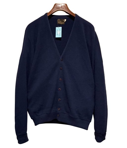 画像1: 80's【ビンテージ】【JCPenney】【JCペニー】【紺】【アクリルカーディガン】【サイズXL-TALL】  (1)