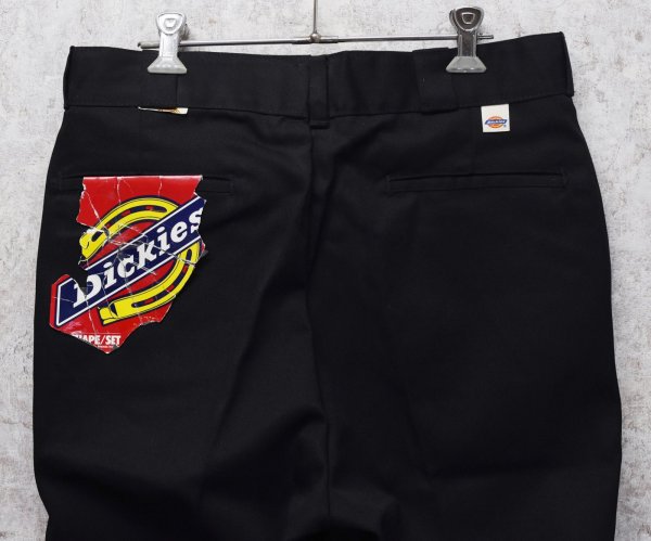画像1: デッドストック 80's【USA製】ビンテージ【ディッキーズ】【Dickies】【黒】【ワークパンツ】【32ｘ34】  (1)
