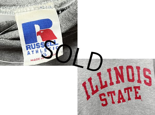 画像2: 90's~ メキシコ製 【ラッセル】【ビンテージ】【グレー】ILLINOIS STATE【イリノイ州立大学】【カレッジロゴ】パーカー【サイズＸＬ】  (2)