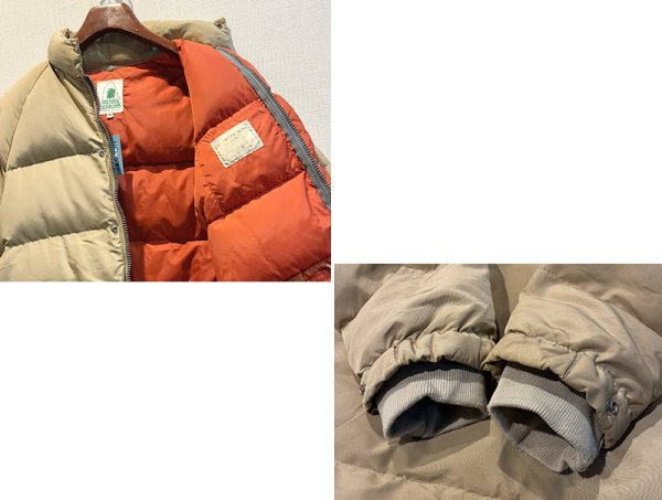 画像3: 〜80’s ビンテージ SIERRA DESIGNS 【シエラデザインズ】【ベージュ×裏地オレンジ】【ダウンジャケット】【サイズS】  (3)