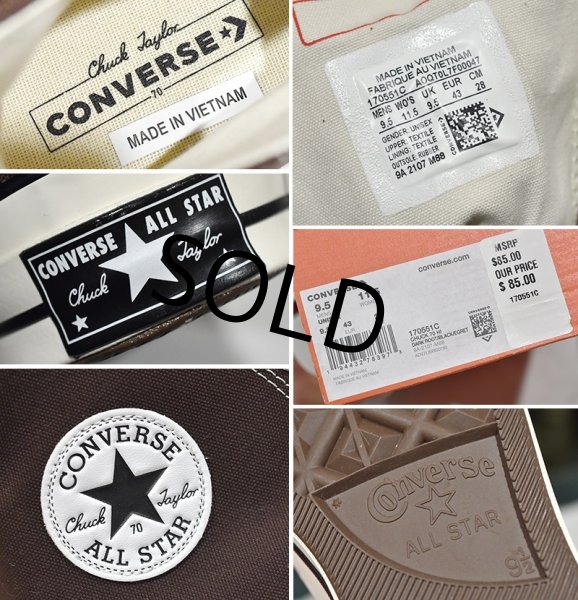 画像2: 【新品未使用】【コンバース】converse オールスター【CT70】【DARK ROOT】ダークルーツ 【ハイカットシューズ】9 1/2【28ｃｍ】  (2)