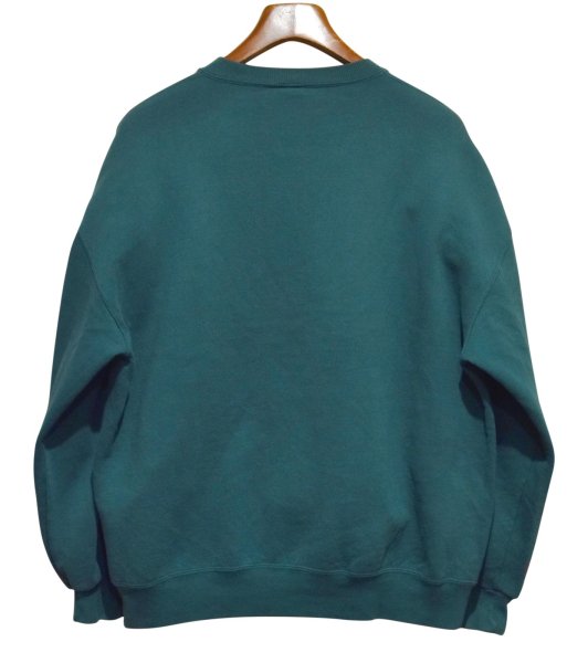 画像3: 90'ｓ【USA製】【RUSSELL】ラッセル 【ビンテージ】緑【無地】【クルーネック】前V スウェット【サイズＸL】  (3)