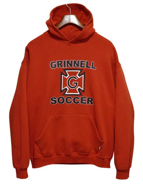 画像1: 90'ｓ【メキシコ製】【RUSSELL】ラッセル 【ビンテージ】赤【GRINNEL SOCCER】サッカーチーム【パーカー】【サイズL】  (1)