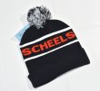画像3: 程度良好【USA製】【ビンテージ】【SCHEELS】シールズ【黒×白ライン】【ボンボン付き】【ニットキャップ】【ニット帽】   (3)