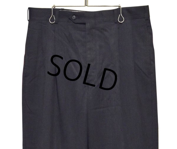 画像4: ビンテージ【pierre cardin】ピエールカルダン【チャコール】２タック【ウールスラックス】【ウールパンツ】【W32】  (4)