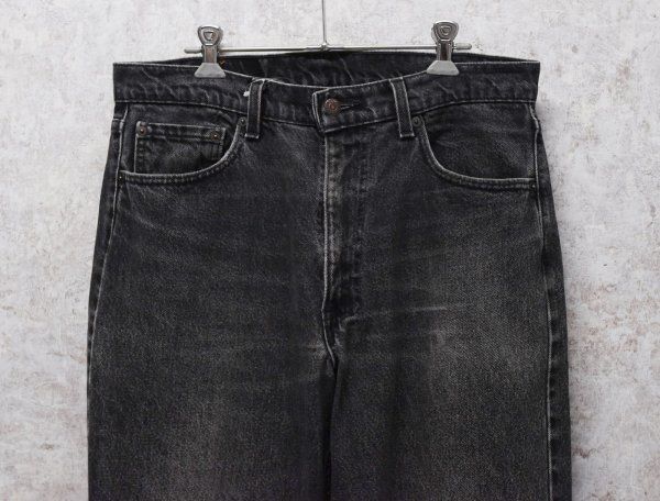 画像3: 90's【USA製】【ビンテージ】【LEVI'S】【リーバイス５５４】554【黒】【デニムパンツ】ブラックデニム【34×32】  (3)