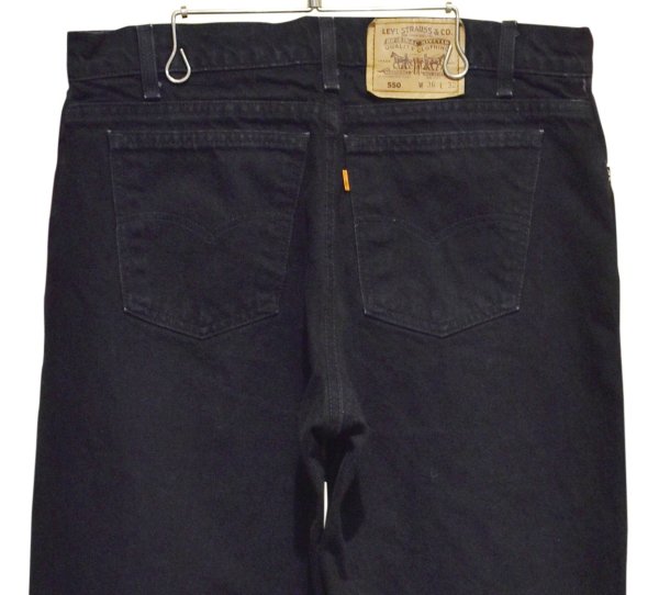 画像4: 90's【USA製】【ビンテージ】【LEVI'S】【リーバイス５５０】550 黒 デニムパンツ ブラックデニム【36ｘ32】  (4)