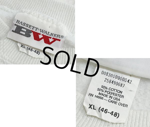 画像2: 80’s【USA製】BW【BASSETT-WALKER】バセットウォーカー ビンテージ RSVP【風船】【白】スウェット サイズXL  (2)